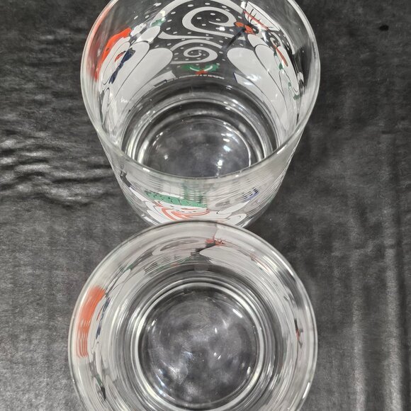 Vintage Pair of Pepsi Snowman Tall Drinking Glasses 10 Ounce - Picture 4 of 7